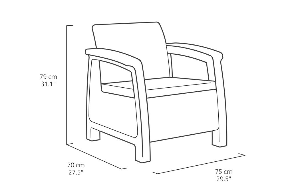 Fauteuil de jardin Corfu Love - Lot de 2 - KETER - 3