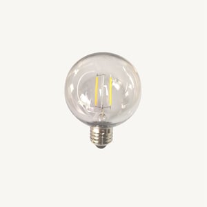 Ampoule solaire à filements E27 - 0,14W - blanc chaud - forme G80 - Chromex