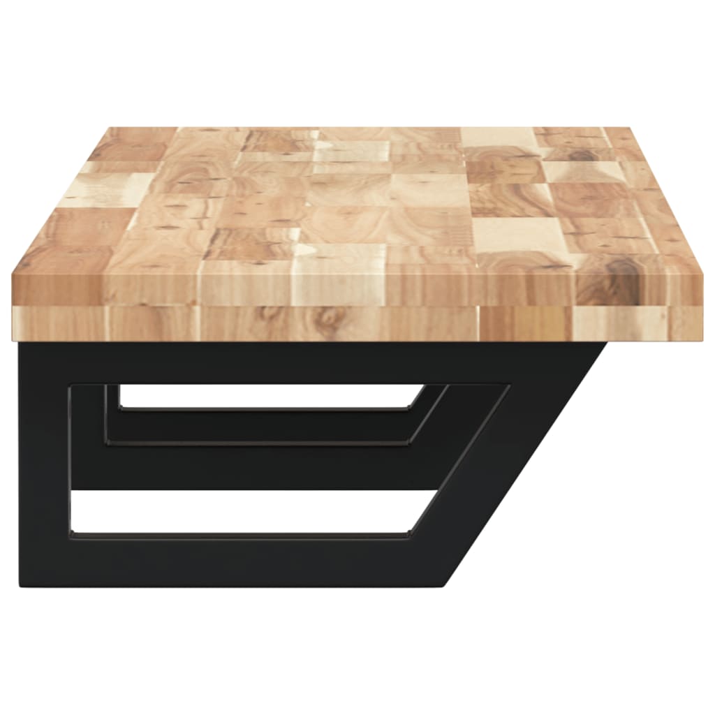 Maison Exclusive - Ripiano a Parete per Lavabo in Acciaio e Massello di Acacia - 5