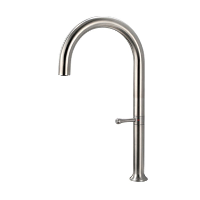 Bateria kuchenna High Arc, obrotowa wylewka, bateria z brązu z jednym otworem, bateria kuchenna w kolorze szczotkowanego złota (nikiel szczotkowany)