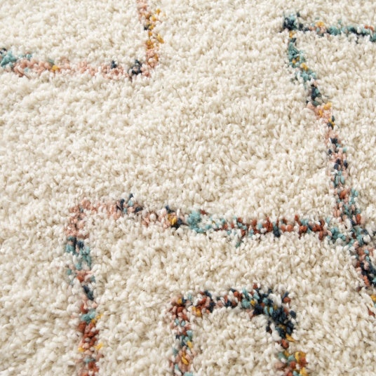 Tapis motif berbère - Ouna - Écru et losanges multicolore - 160 x 230 cm - 3