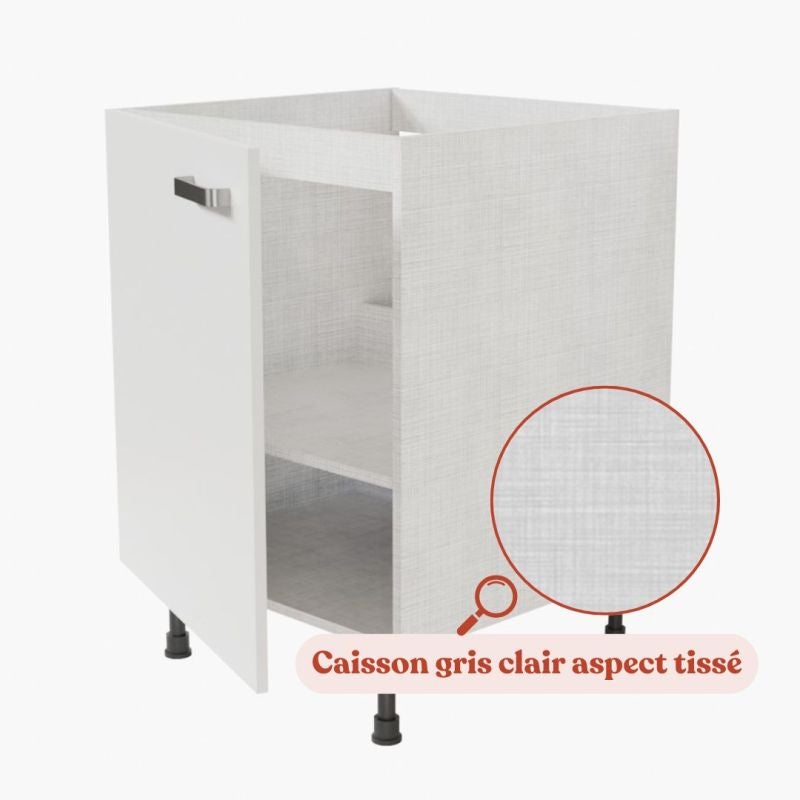 Meuble sous évier - 60 cm - Blanc - 4