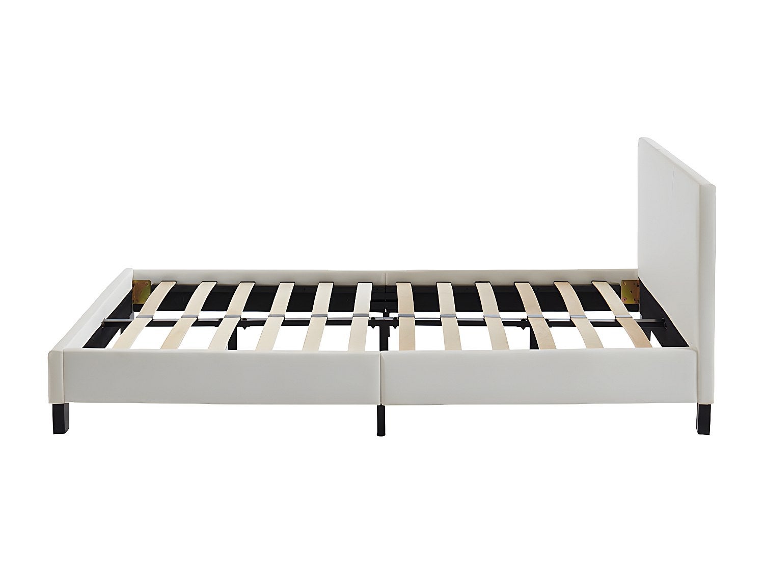 Lit 140 x 190 cm - Simili - Blanc - CORNELIUS II - 4