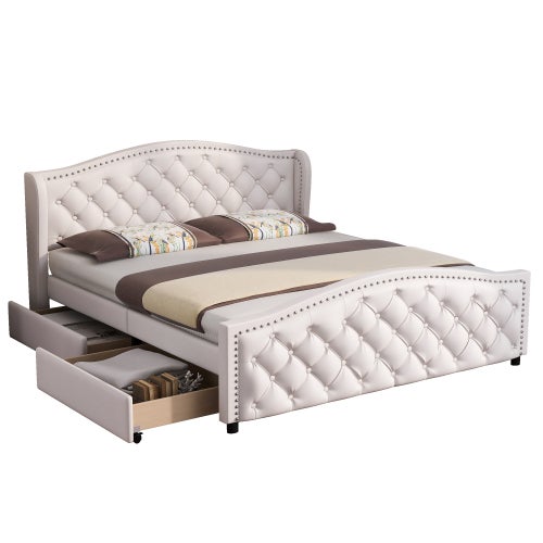 Lit design de luxe verdi, avec sommier à lattes, marron, 140x200 - Mobilier Privé