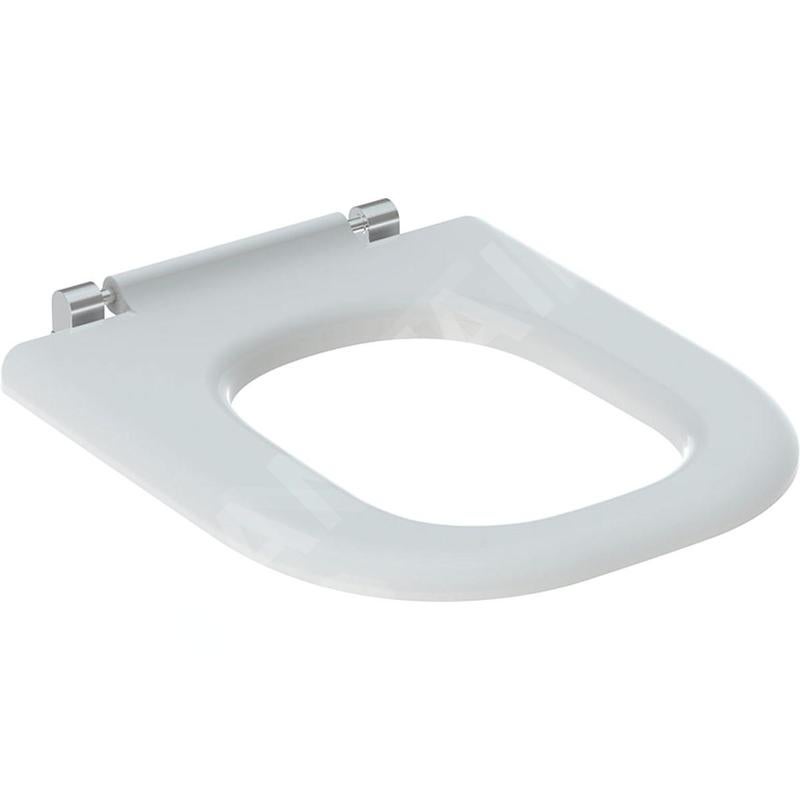 Siège WC Bemis Sans Couvercle - Plastique Blanc Robuste - Format Allongé - Pour Usage Commercial