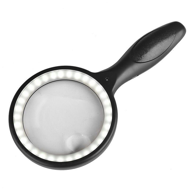 Lupa do czytania 30x/60x z 33 diodami LED - ładowana przez USB lupa do czytania zaprojektowana specjalnie dla seniorów.