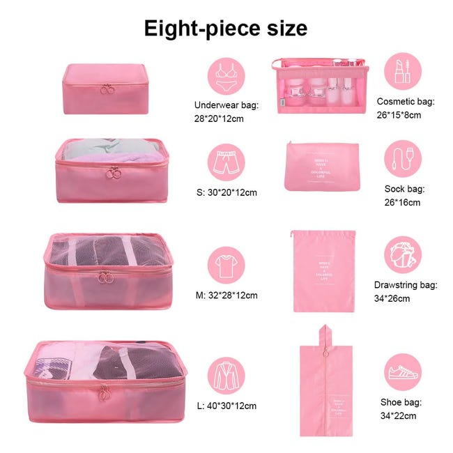 Juego de bolsas de cosméticos para maletas, organizadores