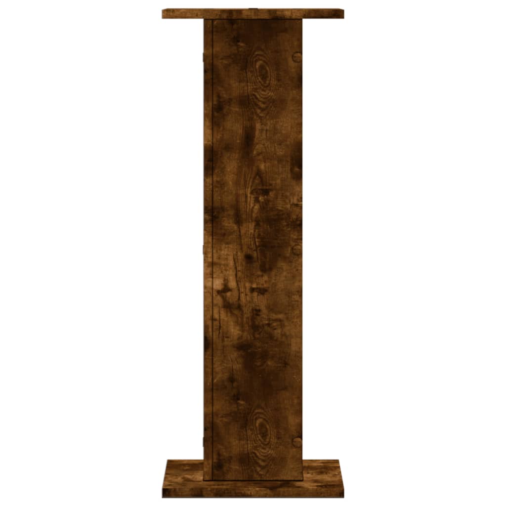 Supports pour plantes 2 pcs chêne fumé bois d'ingénierie - 4
