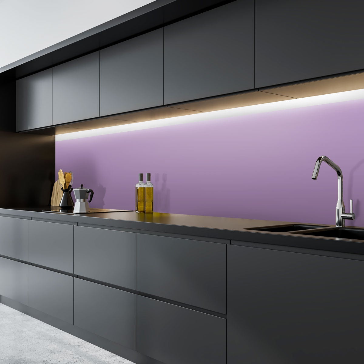 Rotolo adesivo decorativo in vinile al metro - Adesivo lavabile e impermeabile per pareti, cucine e mobili - 60cmx10m - Lilla - 7