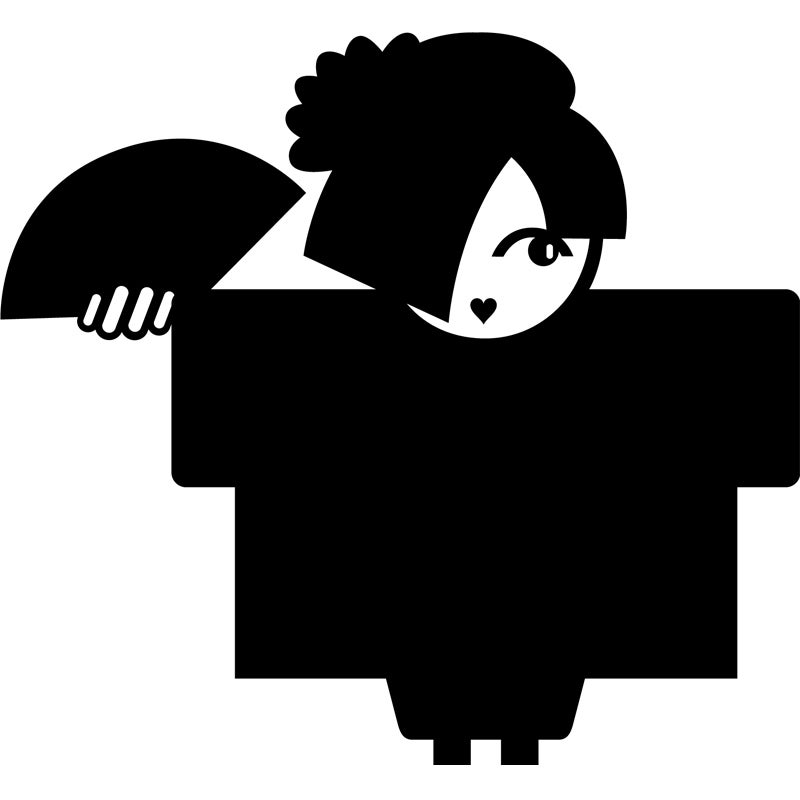 Adesivo ardesia Caricatura di un giapponese - Sticker adesivo - adesivi murali - 30x35cm - 2