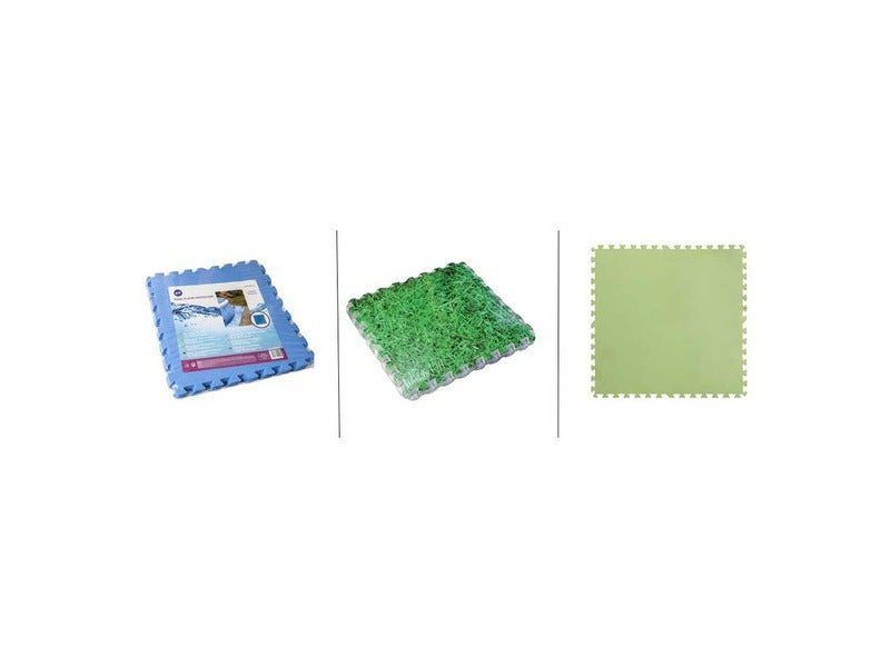 Lot de 9 dalles carrées pour piscine - 81 cm - Gre - Vert - 4