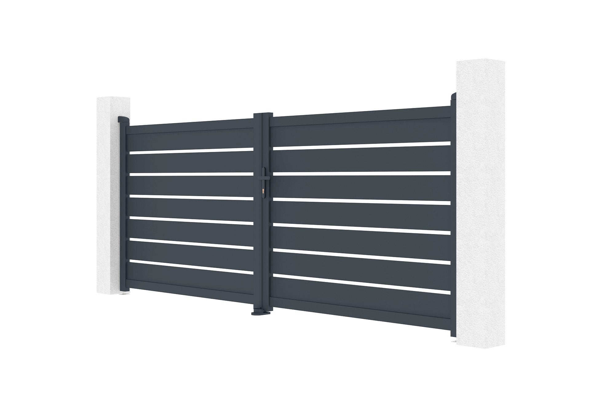 Portail battant 3,5m VOGEL H.140cm gris - 5
