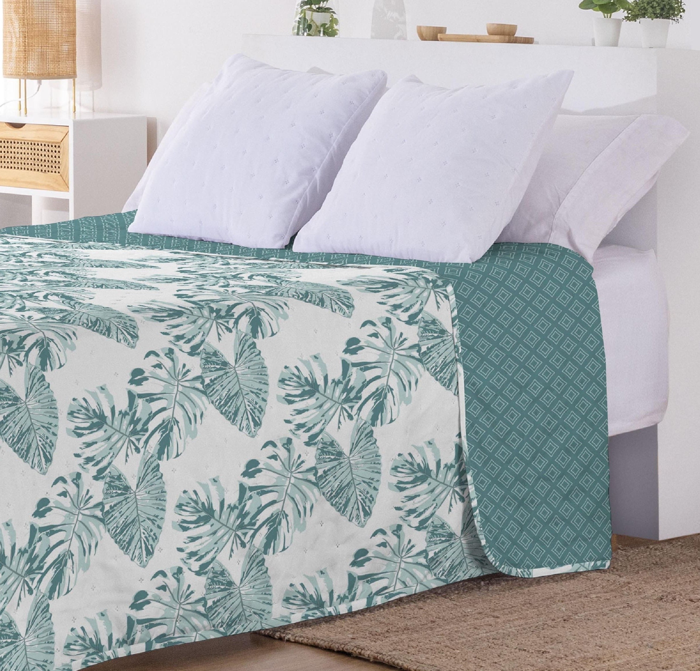 Colcha Bouti Reversible Doble Cara Eder Cama 105cm Donegal Collections - 2