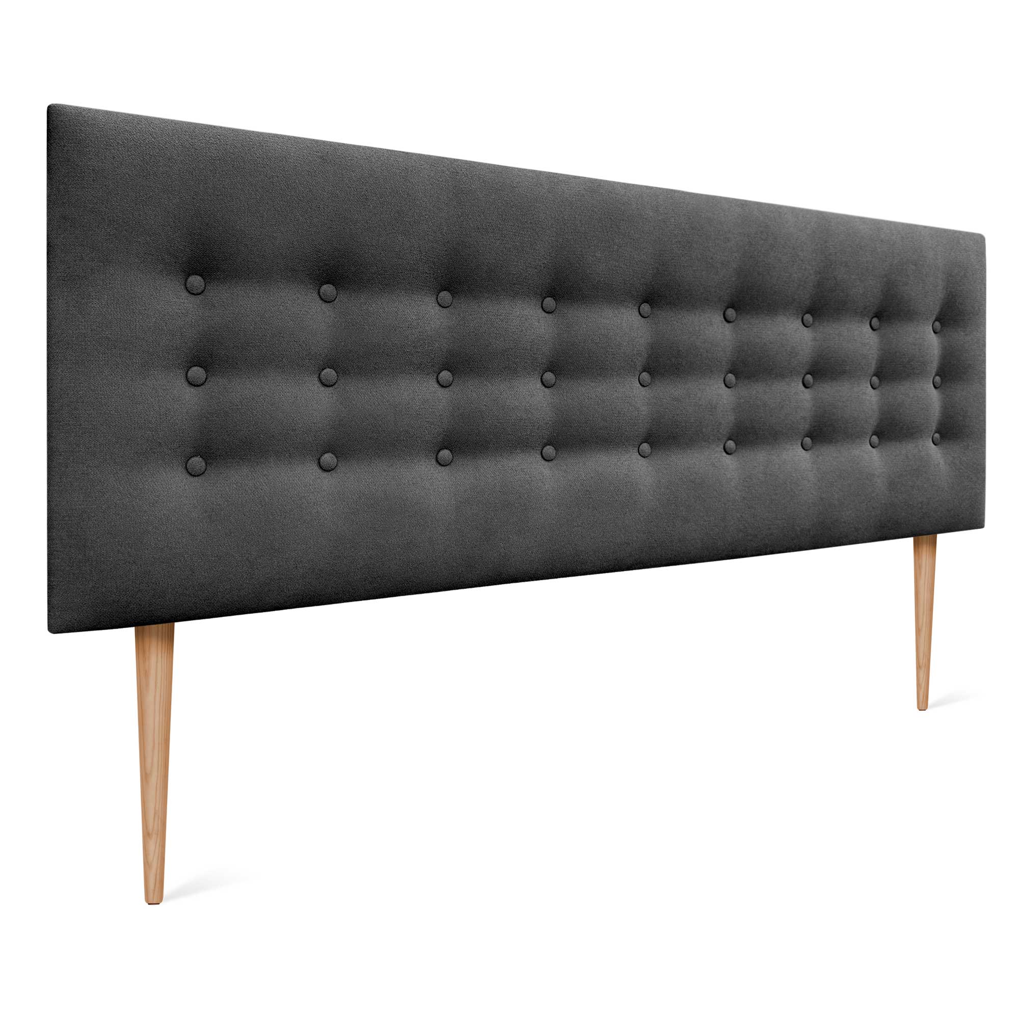 DHOME Testiera Imbottita Per Letto In Tessuto Blu AQUALINE - Con Gambe, Larghezza 135 Cm (per Letti 120/135/140)
