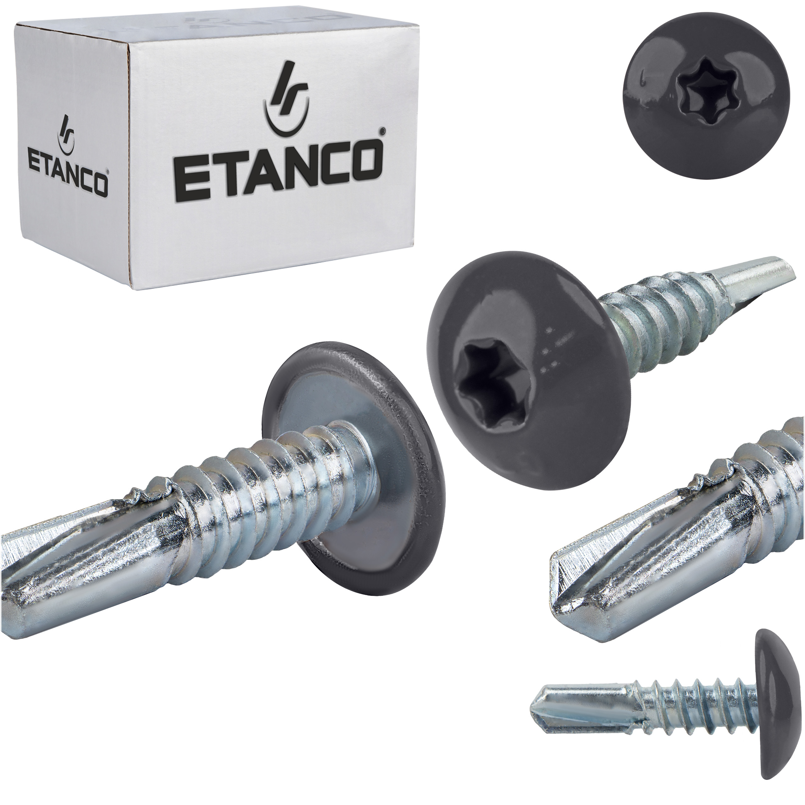 Wkręty samowiercące do metalu Etanco GT5 PH 5,5x19 mm RAL 7024 500szt