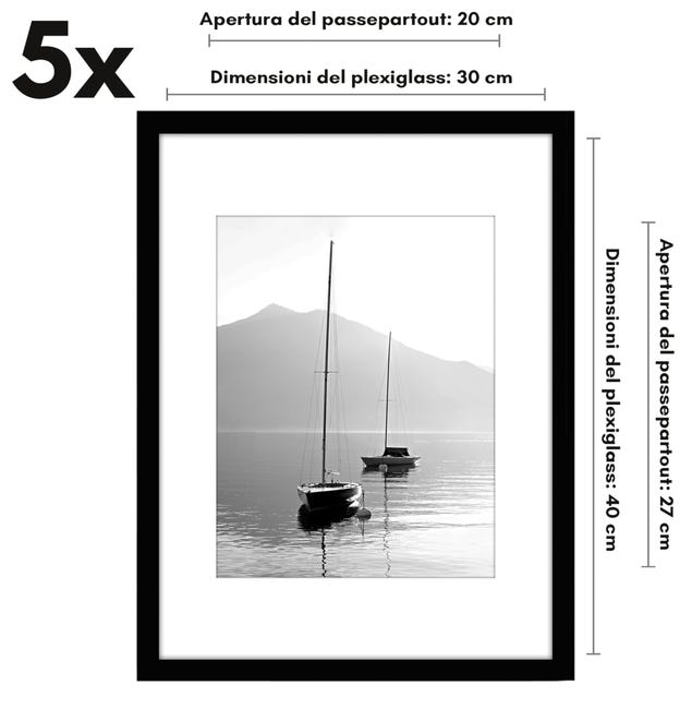 Cornice Per Vinili Americanflat 32x32 Cm - Nera, In Alluminio E Plexiglass, Per Esporre Album Da Parete - Foto 5