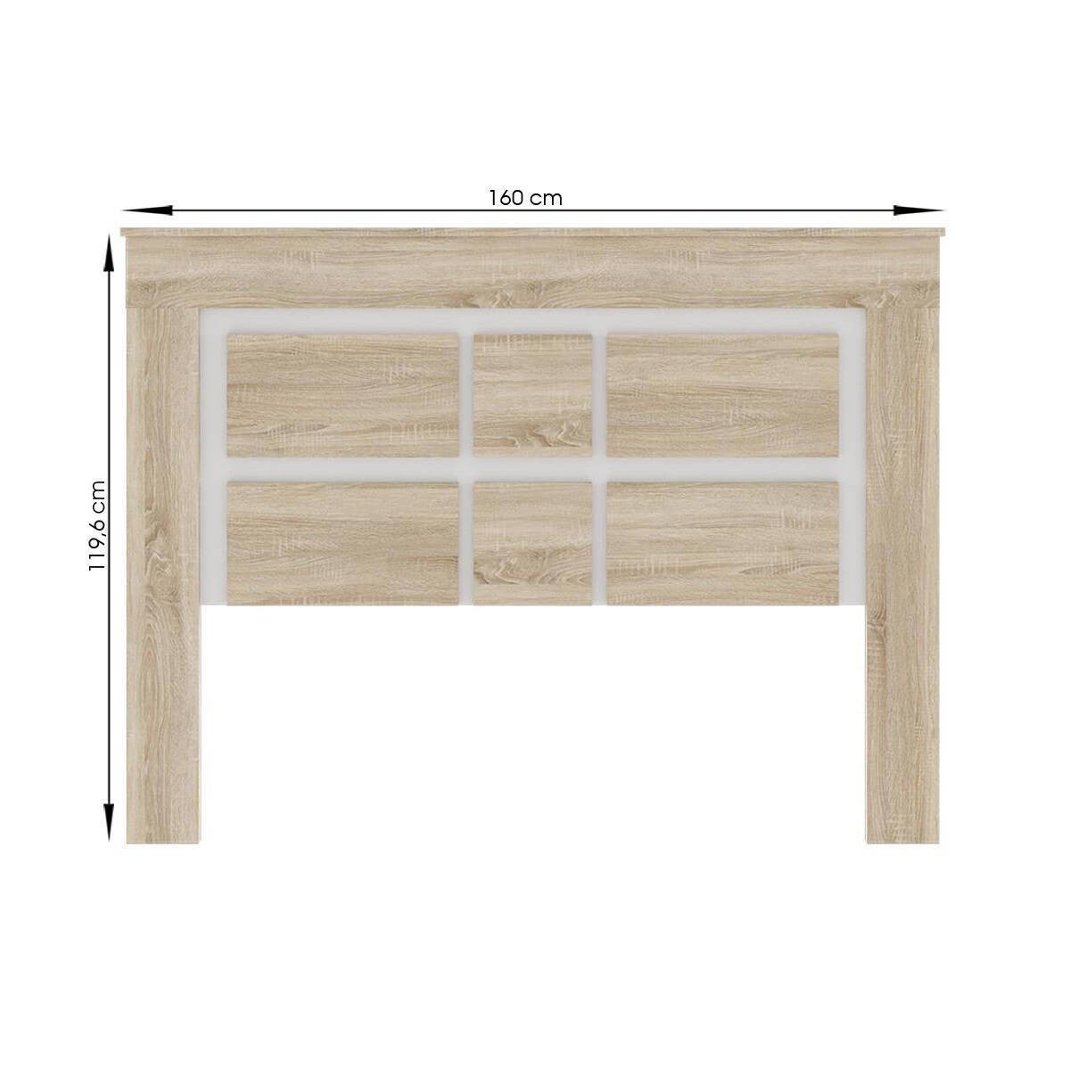 Cabecero cama matrimonio COIMBRA color cambrian/blanco, cambrian/antracita y pina/trufle 160x119,6 cm - CAMBRIAN/BLANCO - 3