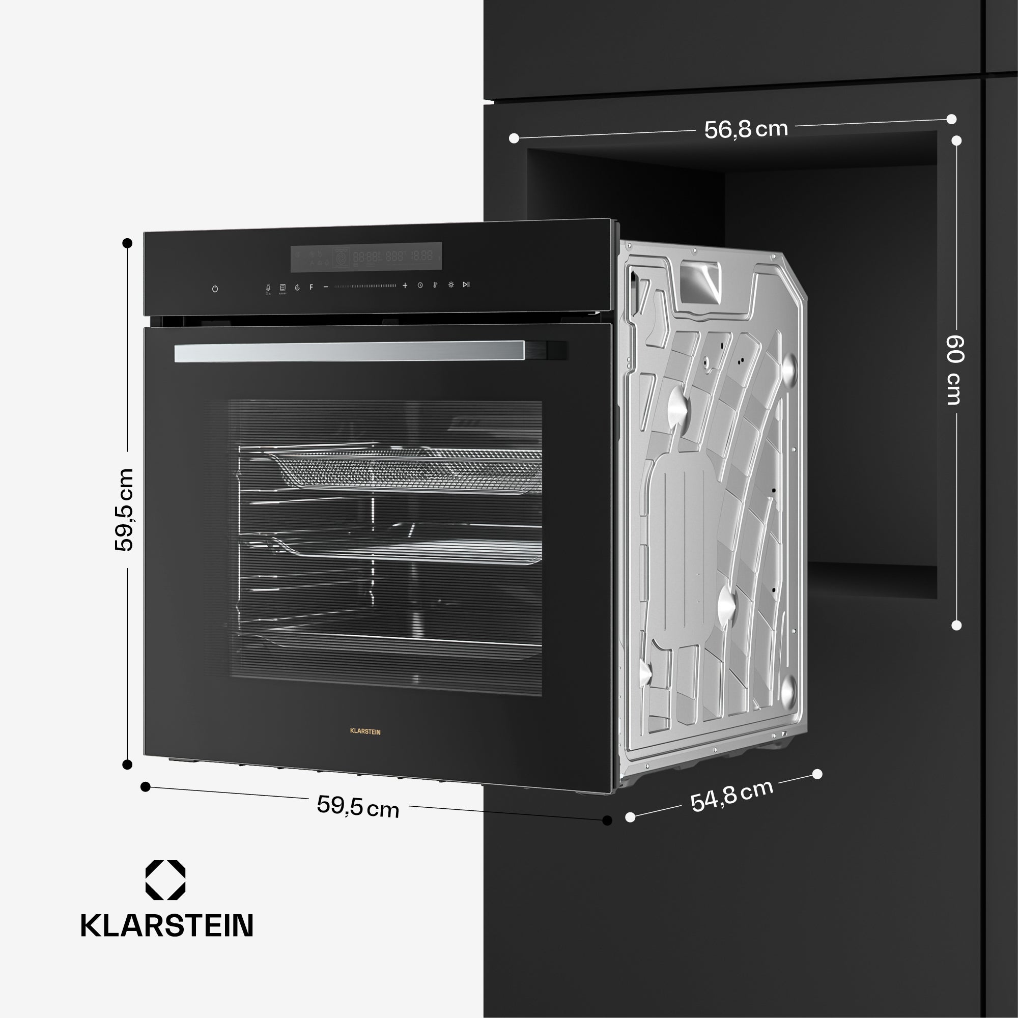 Airjet Four électrique air chaud 2900W 72L 60 cm Noir Klarstein - 7