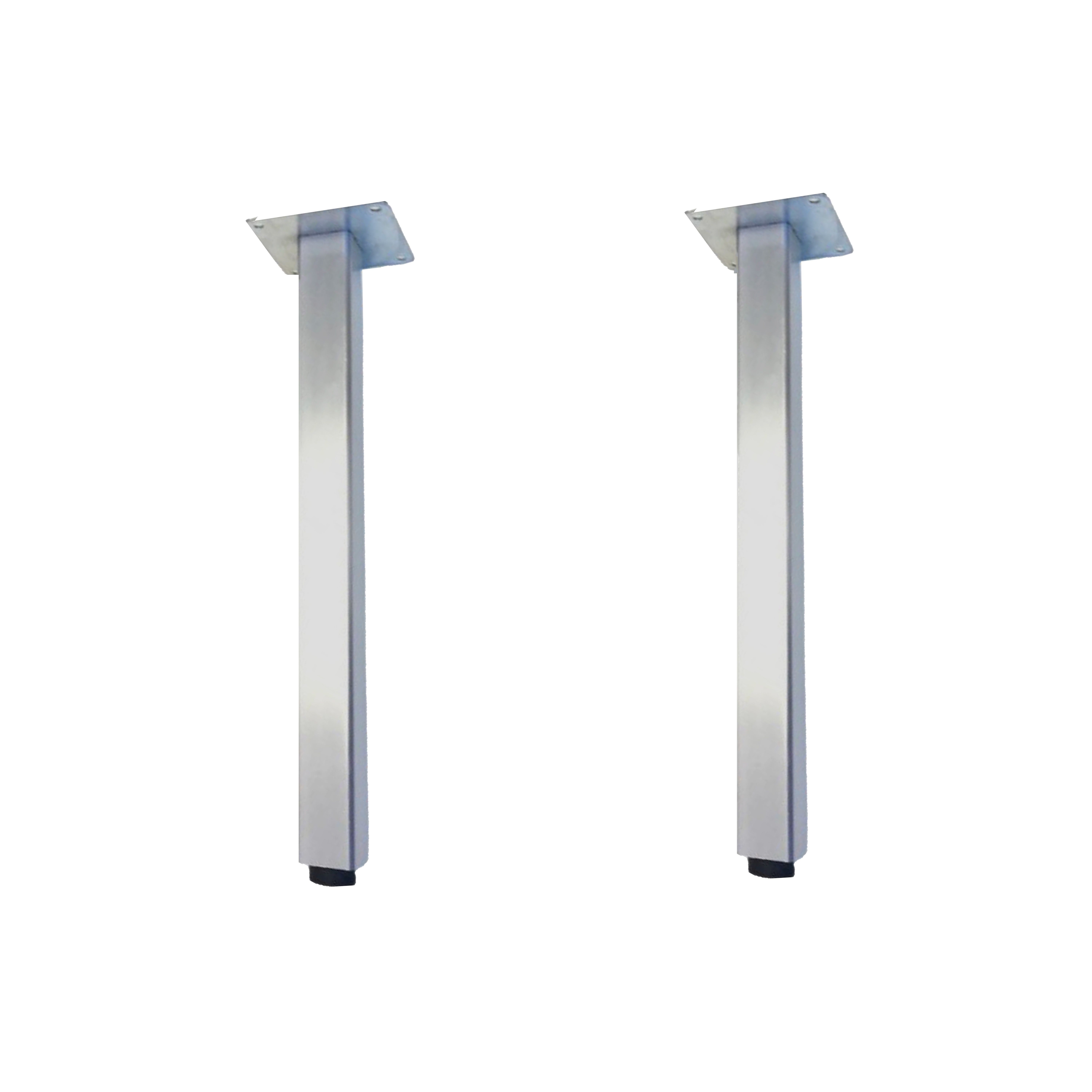 Lot de 2 pieds salle de bain métal pour meuble support stable - 2