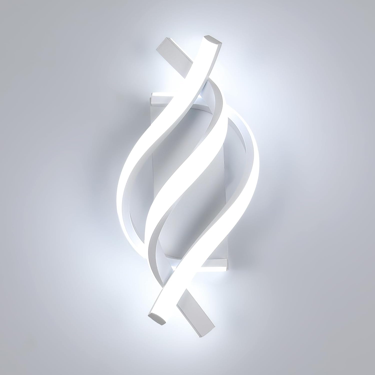 Nowoczesna lampa ścienna LED o łukowym kształcie, białe światło kinkiet, odpowiednia do sypialni, salonu