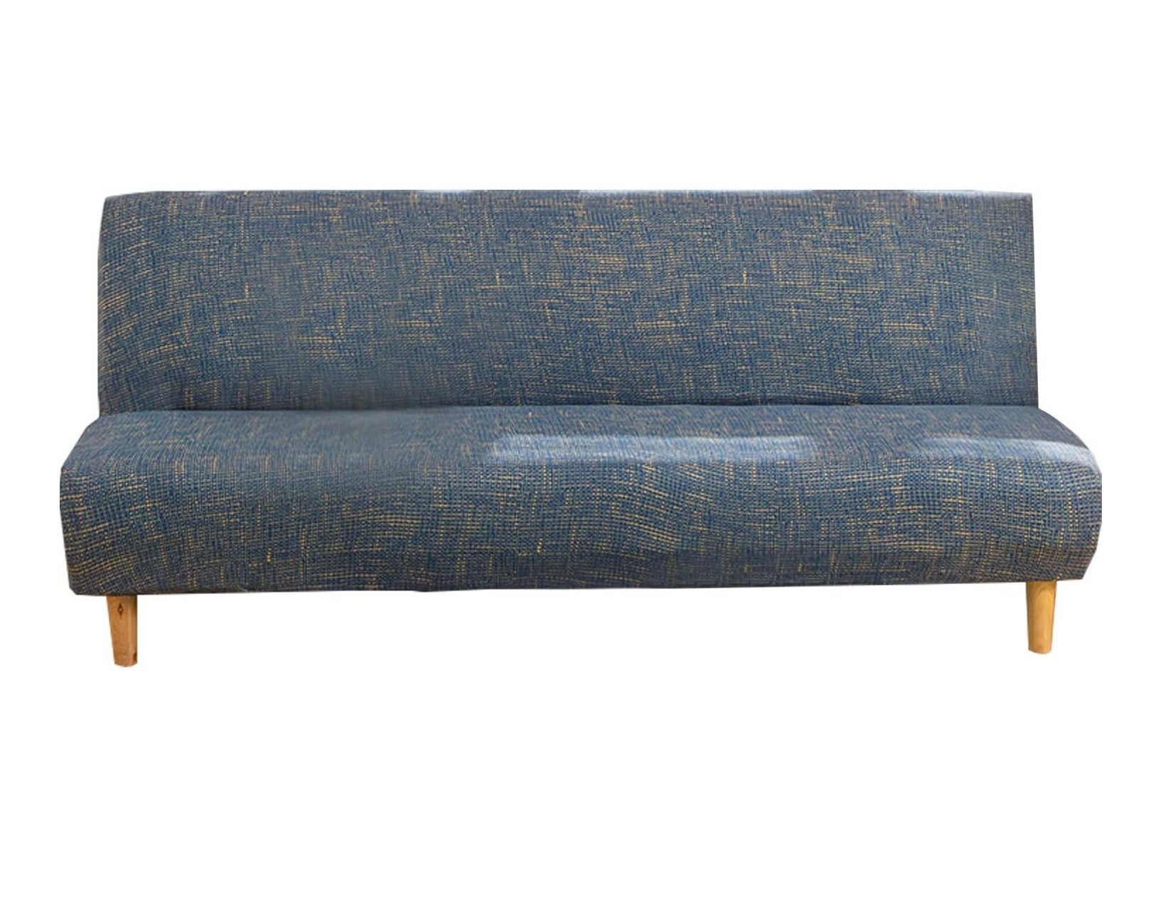 Housse De Clic-clac Sans Accoudoirs - Extensible élastique Grise 180-210 Cm
