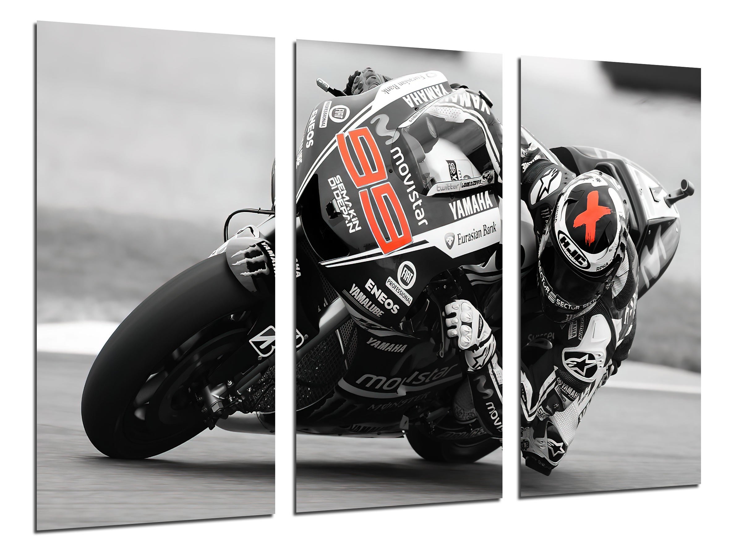 Tableau Toile Moderne – Impression Moto GP, Style Déco Murale – Prêt à Accrocher, Plusieurs Coloris