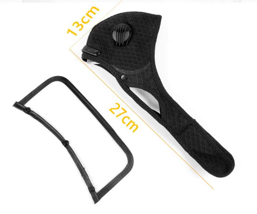 2 masques à charbon actif 5 couches respirants lavables anti-poussière brume pollen cyclisme sport extérieur avec cartouche - 5