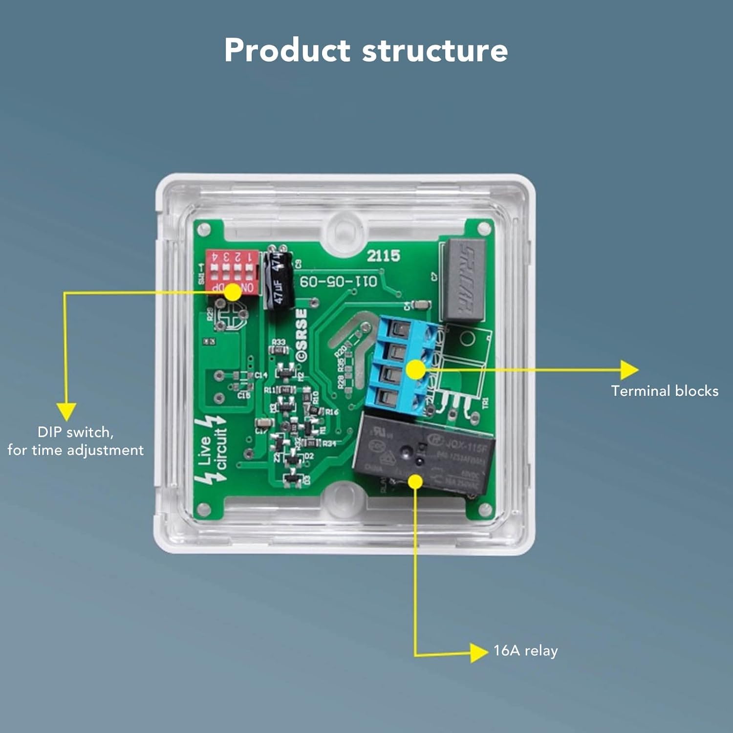 Panneau Minuterie Compte à Rebours 2min à 2h - Interrupteur Tactile Étanche, Contrôle Pratique pour Appareils Électriques - 5