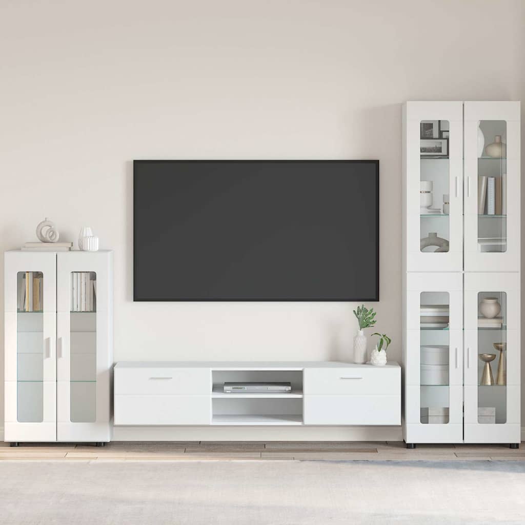 Buffet FLORIN Blanc 55,5 x 29 x 103 cm Bois d'ingénierie | Leroy Merlin