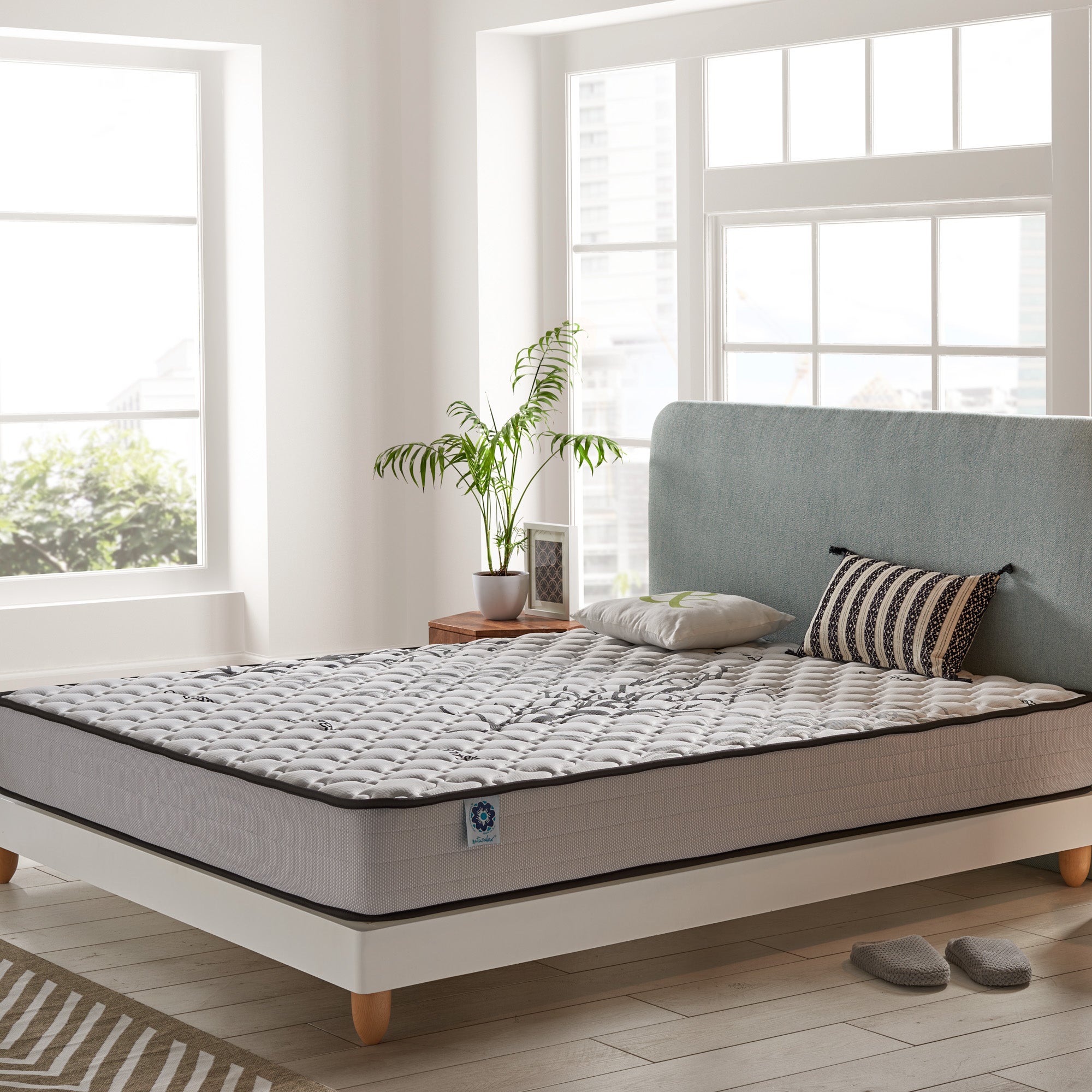 Matelas Antistress 90x190 Cm - Multicouches HR - Blue Latex - Mousse à ...