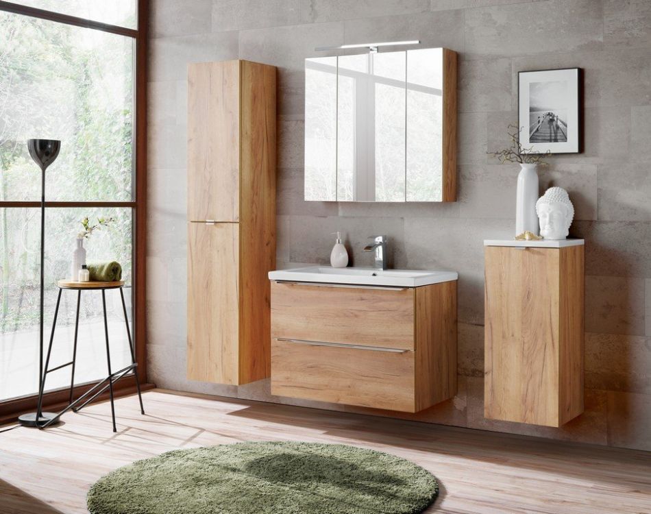 Szafka Comad łazienkowa CAPRI 800 35 cm dąb - 6