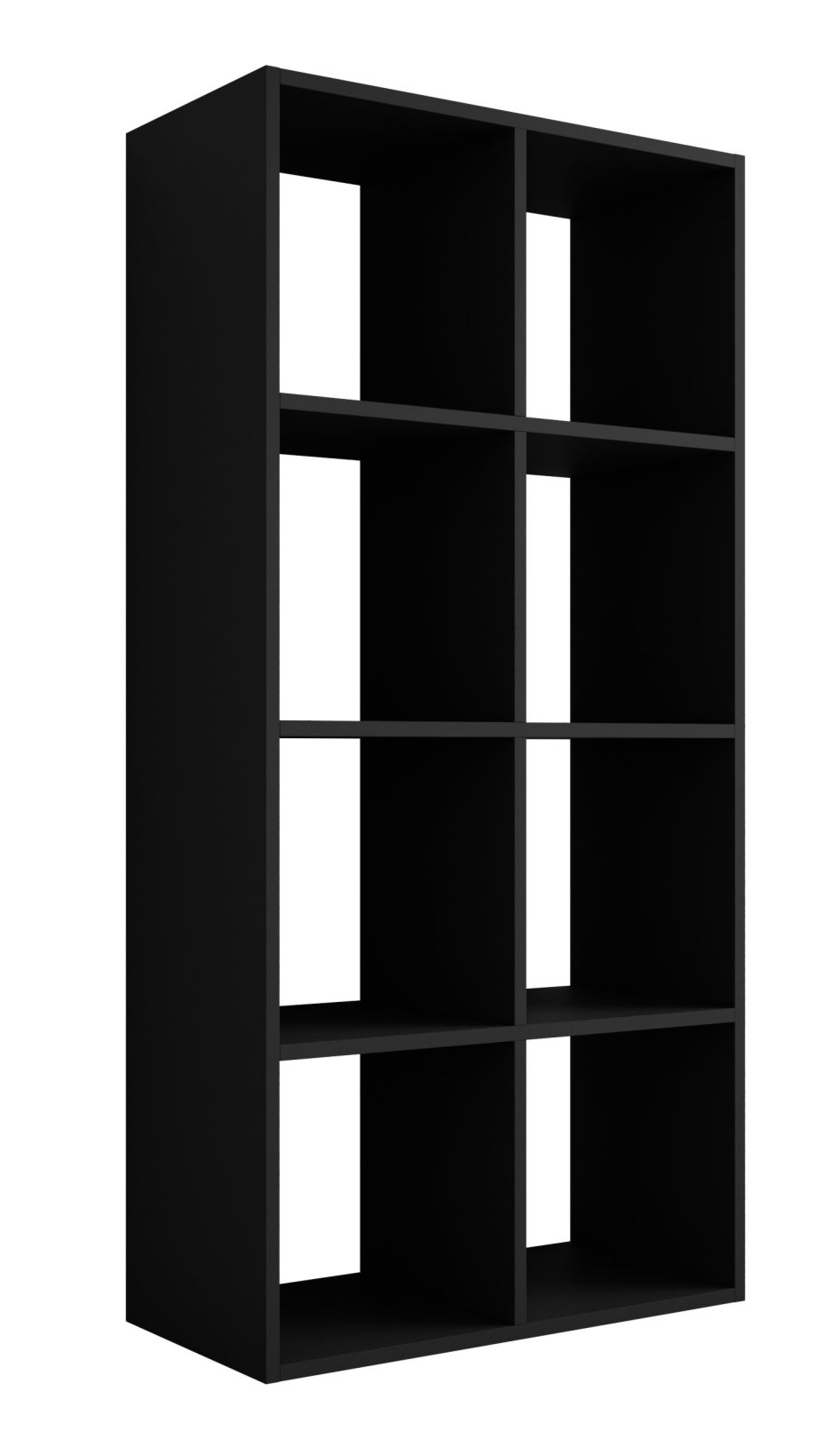 Regał - 8 Przegródek, Kolor: Czarny – 147 × 74 × 30 cm, poziomy lub pionowy