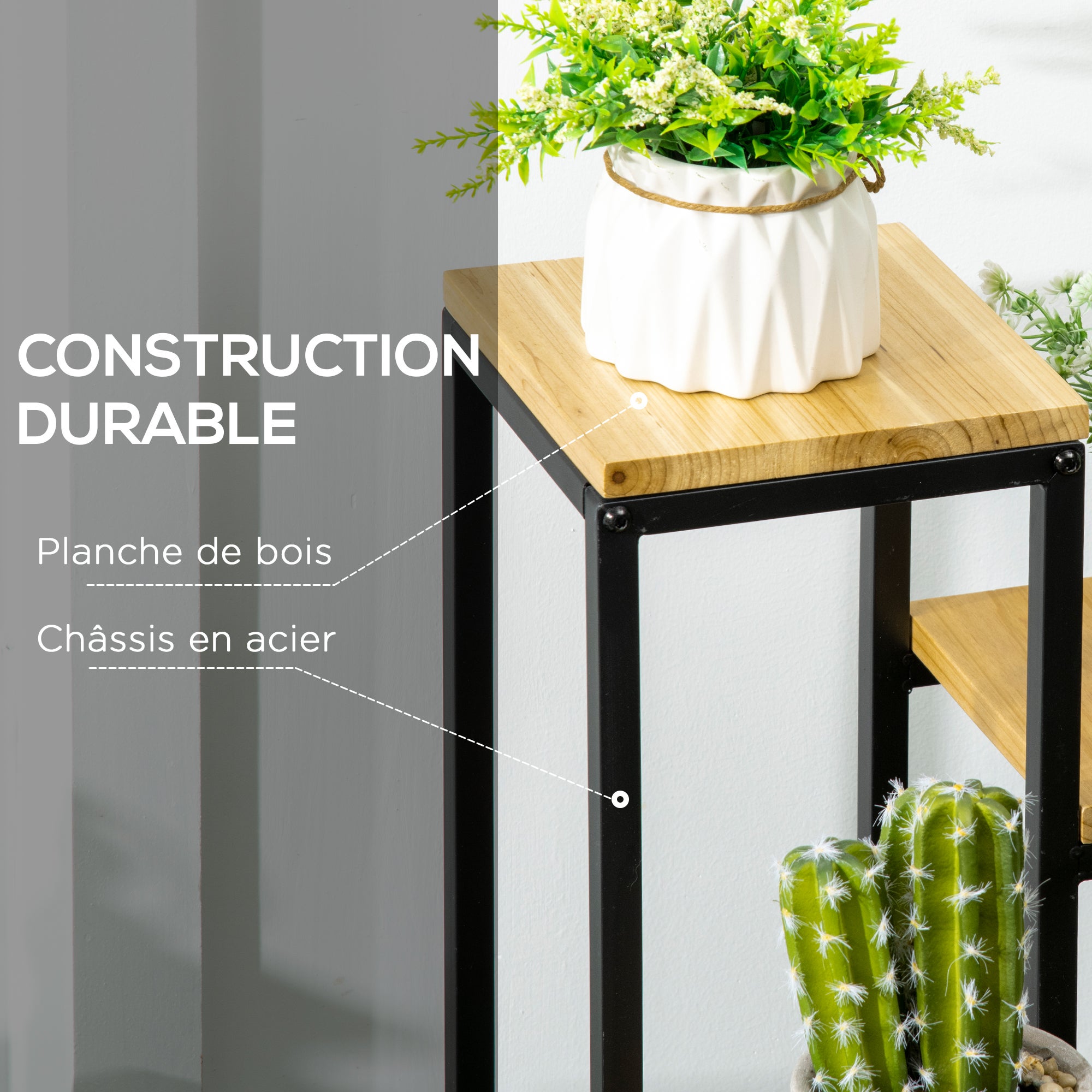 Étagère à plantes Métal Outsunny - 5