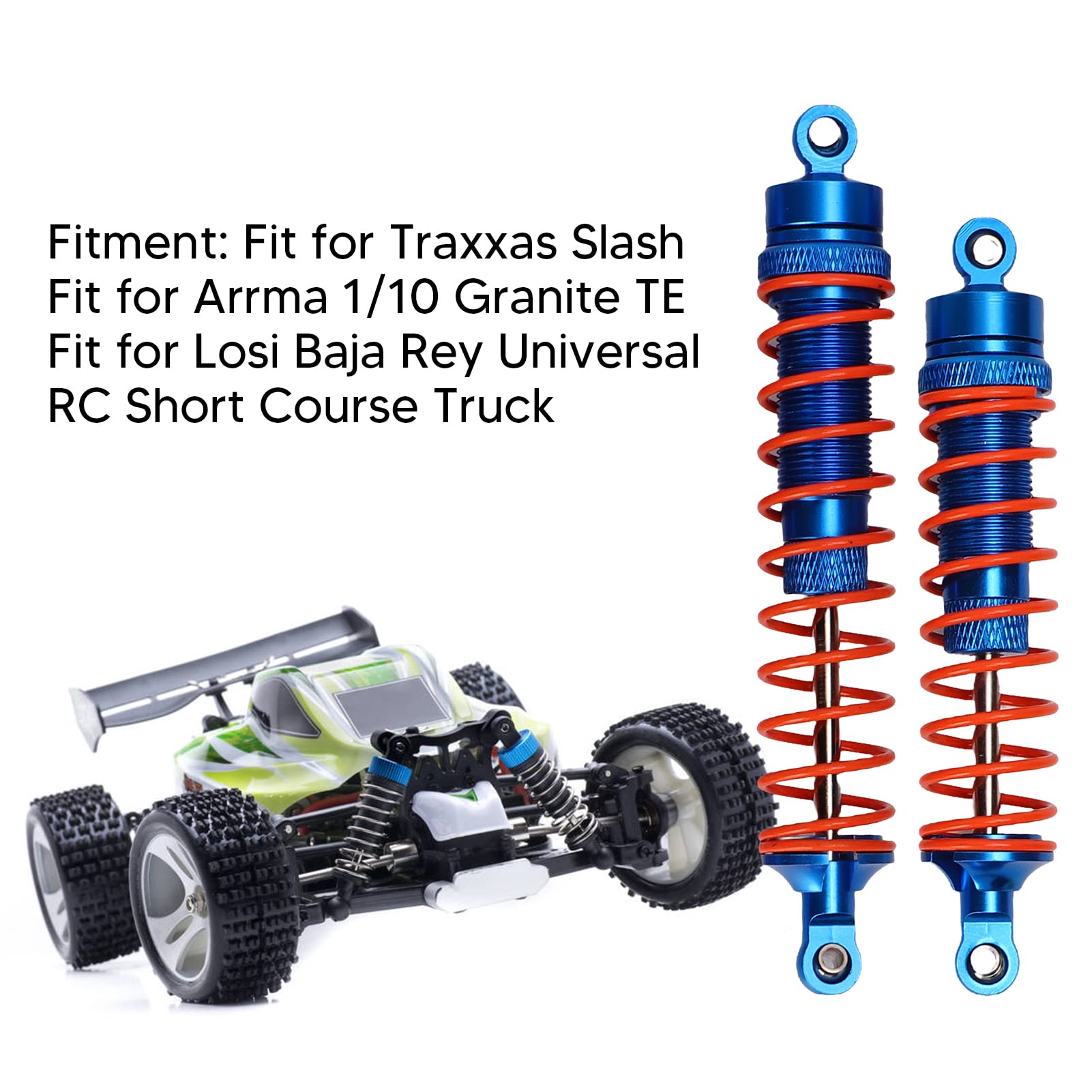 pezzi RC ammortizzatori sospensioni ammortizzatori in lega di alluminio per Traxxas Slash 1/10 RC Short Course Truck (blu scuro) - 5