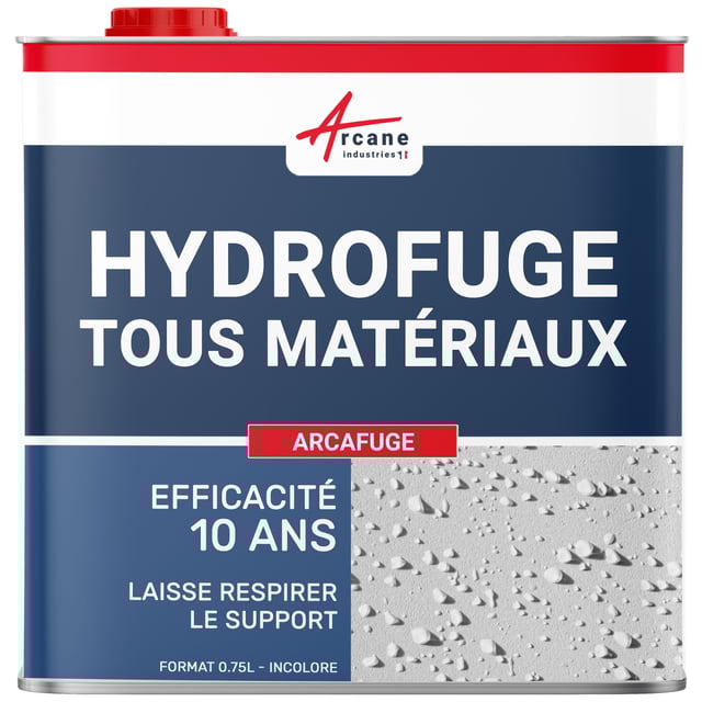 Produit Hydrofuge - Imperméabilisant tuiles, murs, sols poreux - ARCAFUGE - 0.75 L (jusqu'à 3.75 m²) - ARCANE INDUSTRIES