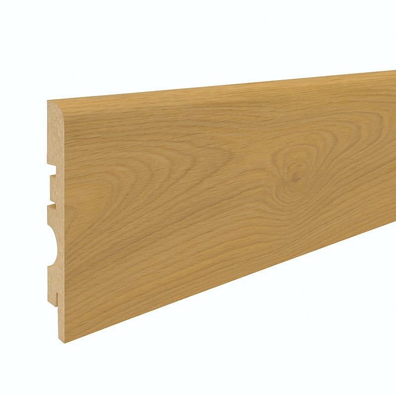 Arquiservi | rodapié laminado roble napoles. 19 tiras 2200x80x15 (41,80ml) acabado madera, fácil instalación, resistente.