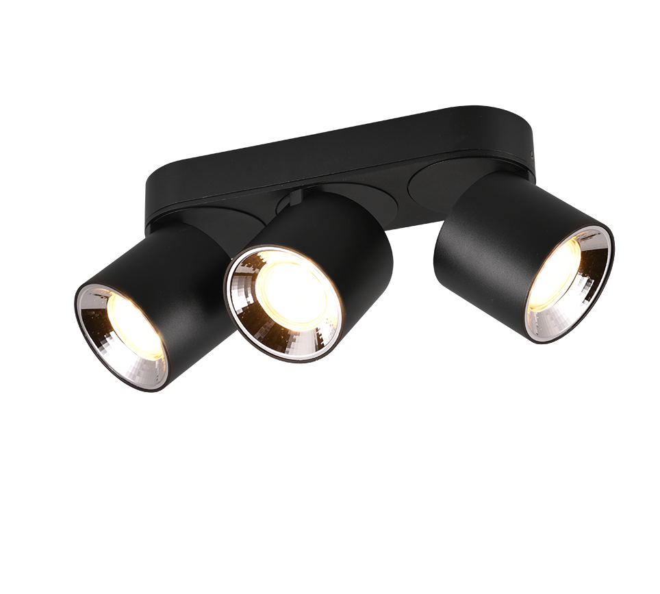 Reflektor sufitowy spot natynkowy Guayana listwa czarny 3xGU10x10W wym: 12 x 8 x 27 cm metal Trio