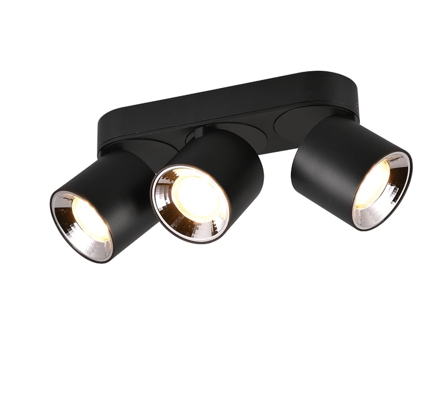 Reflektor sufitowy spot natynkowy Guayana listwa czarny 3xGU10x10W wym: 12 x 8 x 27 cm metal Trio