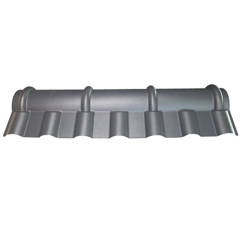 Faîtière PVC pour toiture imitation tuile mini - Coloris - Gris anthracite, Longueur - 104 cm - 2