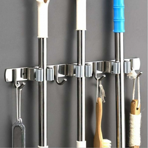 Porta Scope Da Parete Autoadesivo - 4 Pezzi Nero Per Cucina, Garage, Bagno - Foto 6