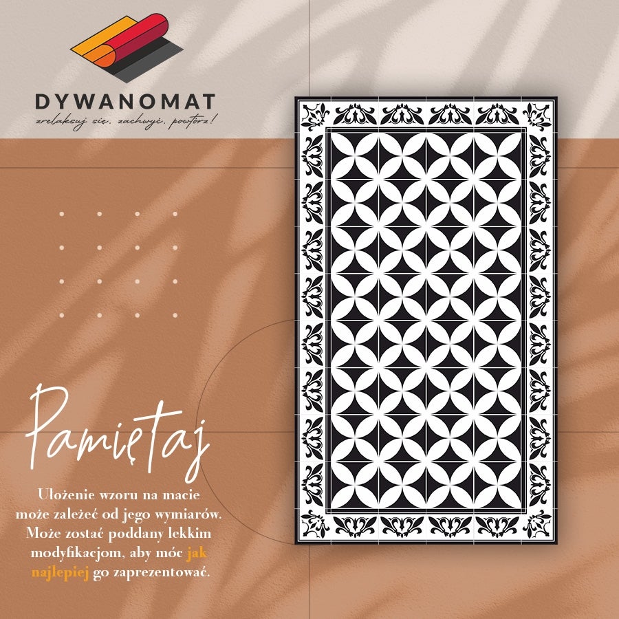Tapis vinylique intérieur carreaux espagnols décoratifs, tapis en vinyl intérieur style méditerranéen classique 100x150 – Tulup - 3