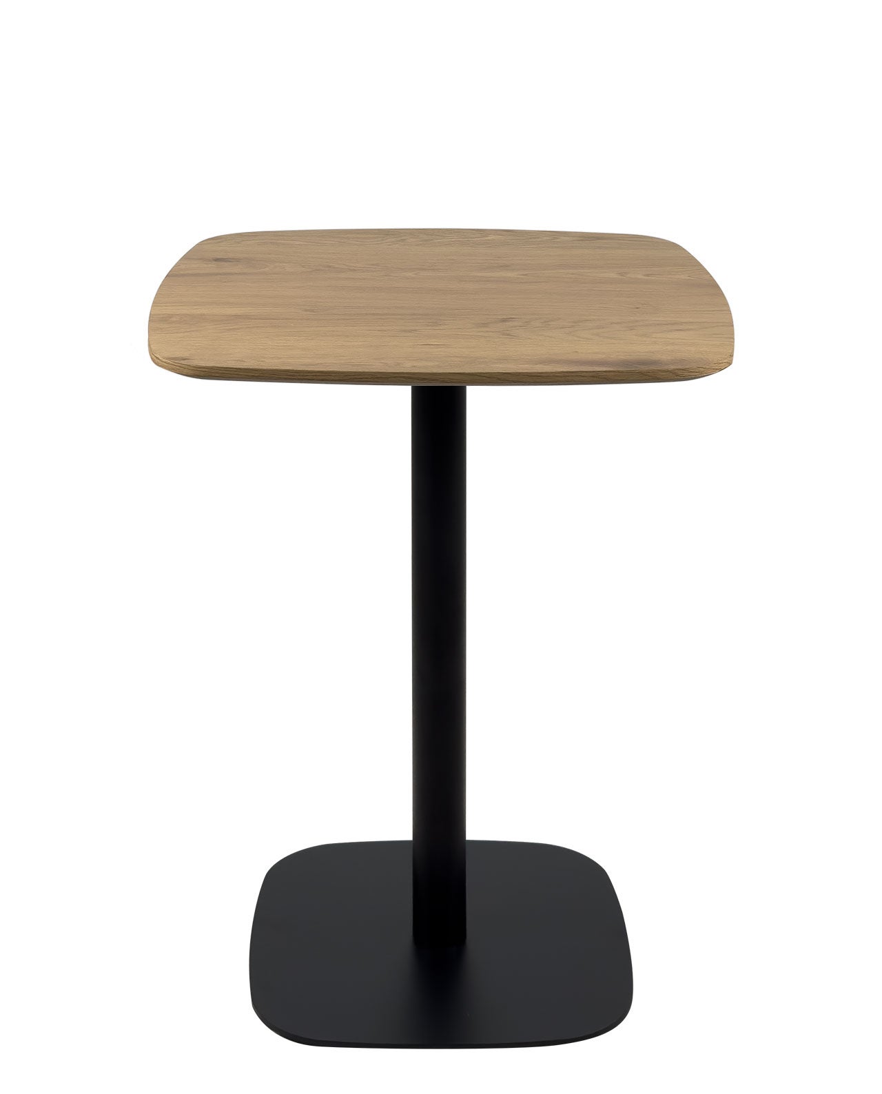 Table Bistrot 60 x 60 cm, Hauteur 75 cm, Plateau Bois et Pied Métal SILA Noir Bois - 2