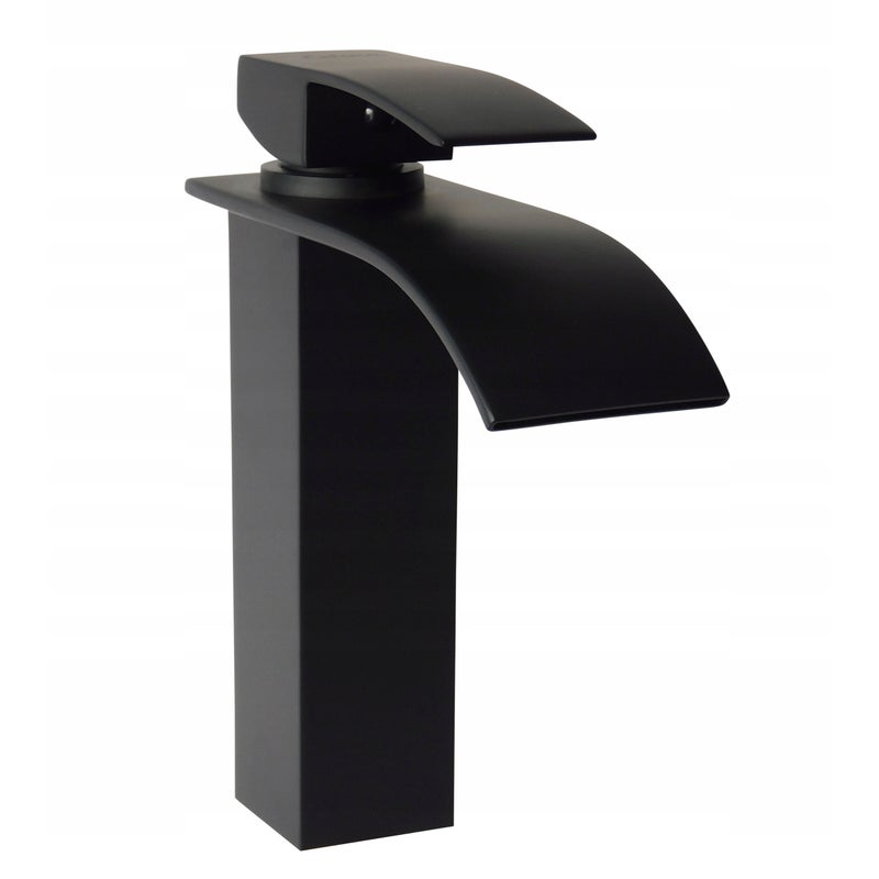 Bateria umywalkowa Estiva KASKADA 18 Black czarna 18 cm