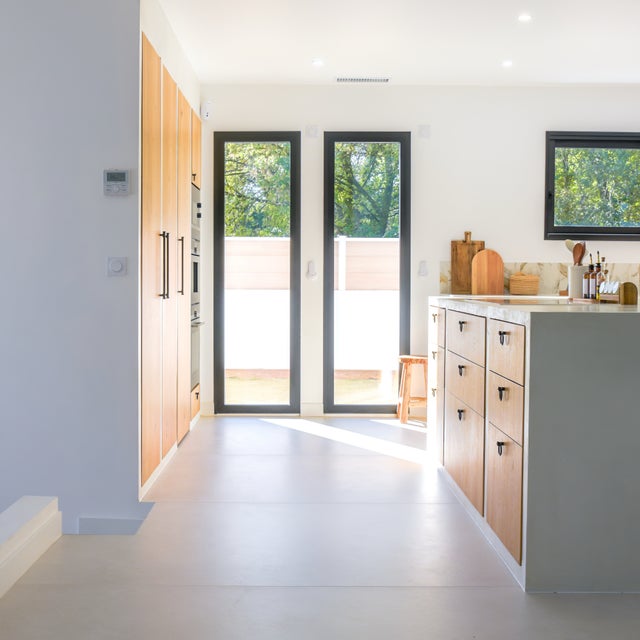 Carrelage sol / mur effet béton ciré naturel 60x60 cm Boost natural Kaolin