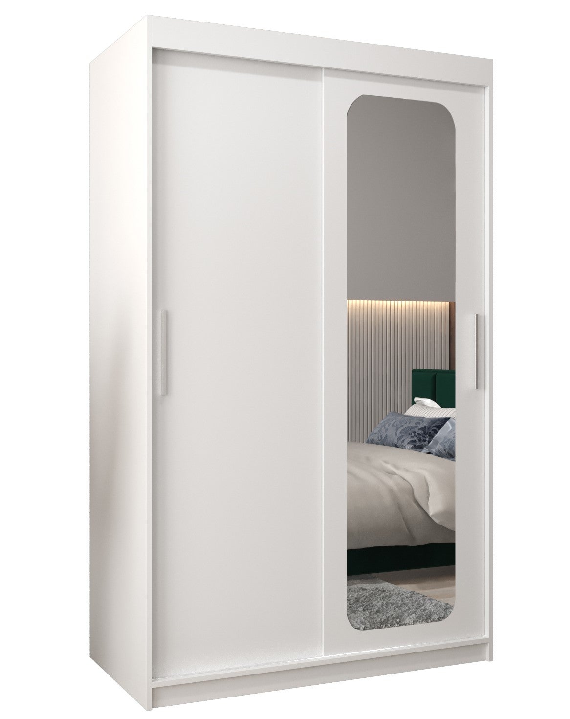 Szafa przesuwna garderoba PROMO T2 120 x 62 x 200 cm Biały - Abiks Meble
