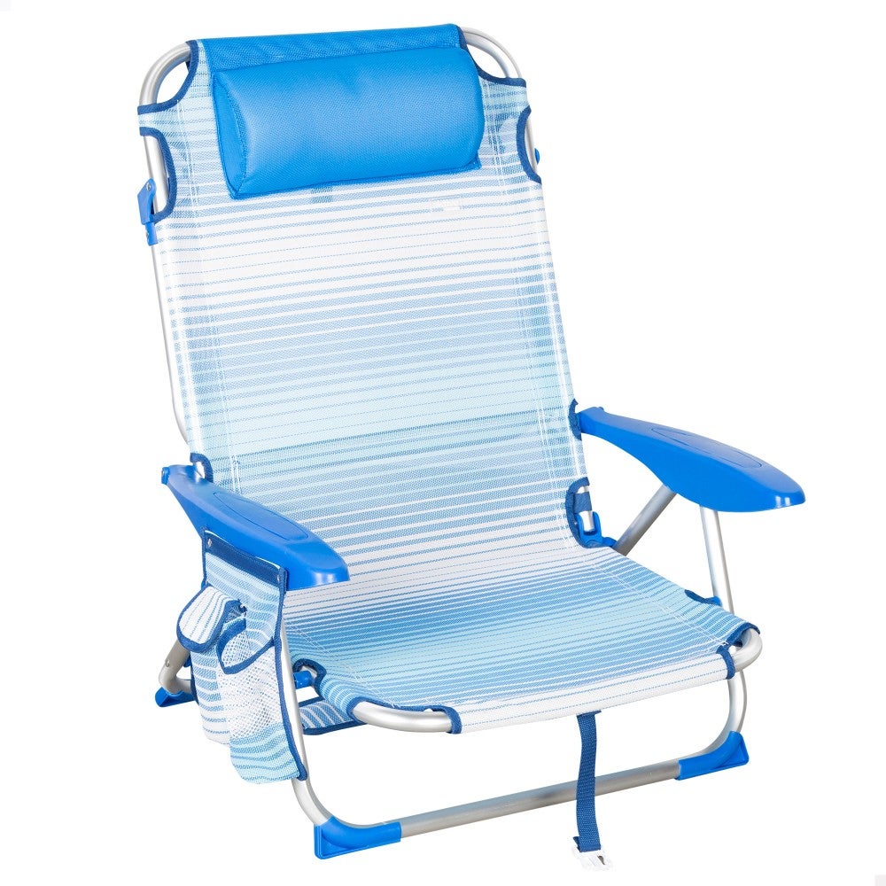 Chaise de plage Aktive Blue marine 188 x 58 x 30 cm