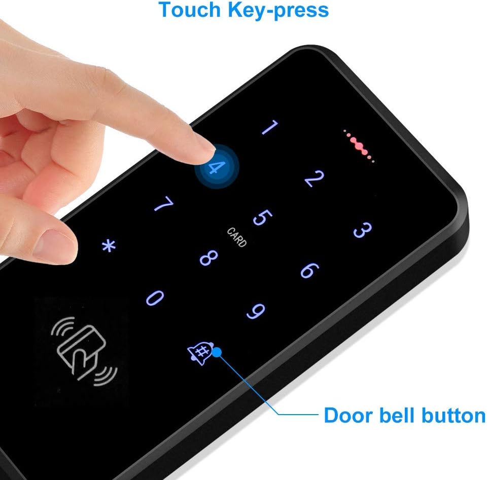 IP68 étanche Contrôle d'accès Clavier Extérieur RFID Clavier Contrôleur d'accès WG26 / 34 écran Tactile + 75 pcs Porte-clés - 4
