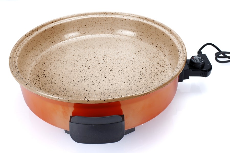 Pizza Pan 40cm Tekno Cheff Natural Stone Evolution , Paellera con Tapa Vidrio y Mangos tacto frio - 2