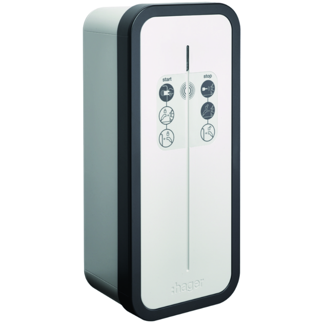 Borne de recharge pour voiture électrique Witty Share 22 kW avec RFID. OCPP et compteur MID - HAGER - XEV1R22T2M3