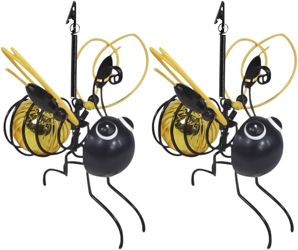 Zestaw lamp solarnych w kształcie pszczoły do ogrodu na zewnątrz do ogrodu na taras na dziedziniec alejkę dekoracja roślin żółty Klasa energetyczna A